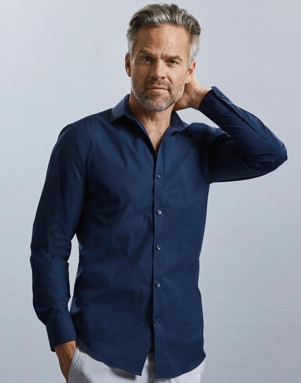 Cămașă Mânecă Lungă, Ultimate Stretch, Russell